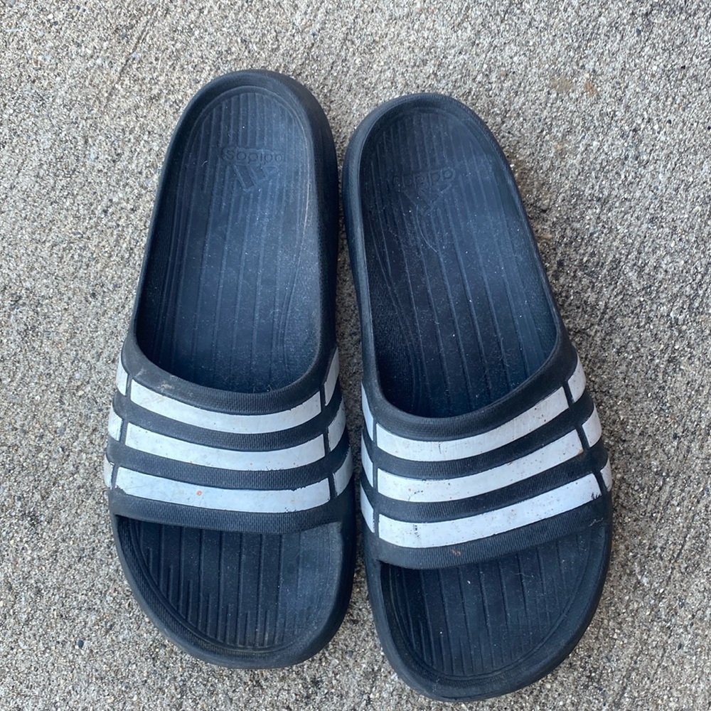 Adidas slides. Women’s 8. Well loved.